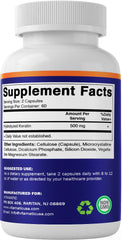 Free-from icons indicating starch, soy, yeast, wheat, egg on Vitamatic bottle