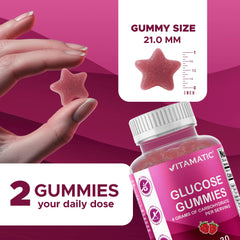 Vitamatic label notes caffeine free formula and 4 g carbs per serving