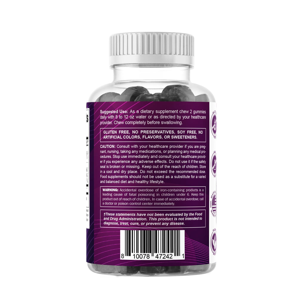 Vitamatic Iron gummies with vitamin C suggest improved absorption and daily support