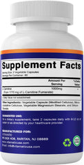 Ingredient section showing L-Carnitine Fumarate details