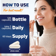 Close-up of Vitamatic label highlighting non-GMO and gluten-free