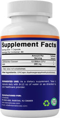 Vitamatic Lactobacillus Gasseri bottle shown with a glass of water for intake