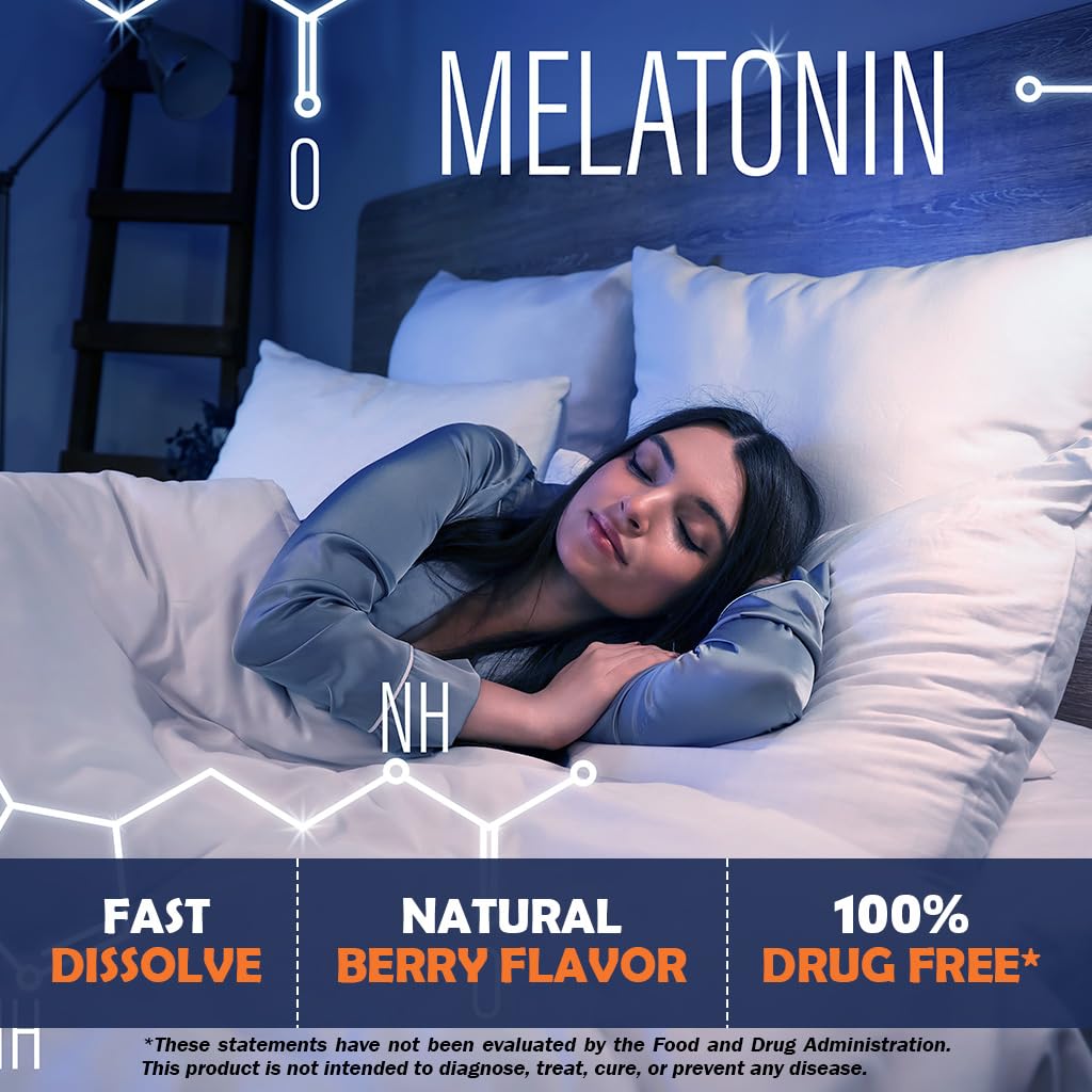 Vitamatic Melatonin berry flavor label close-up
