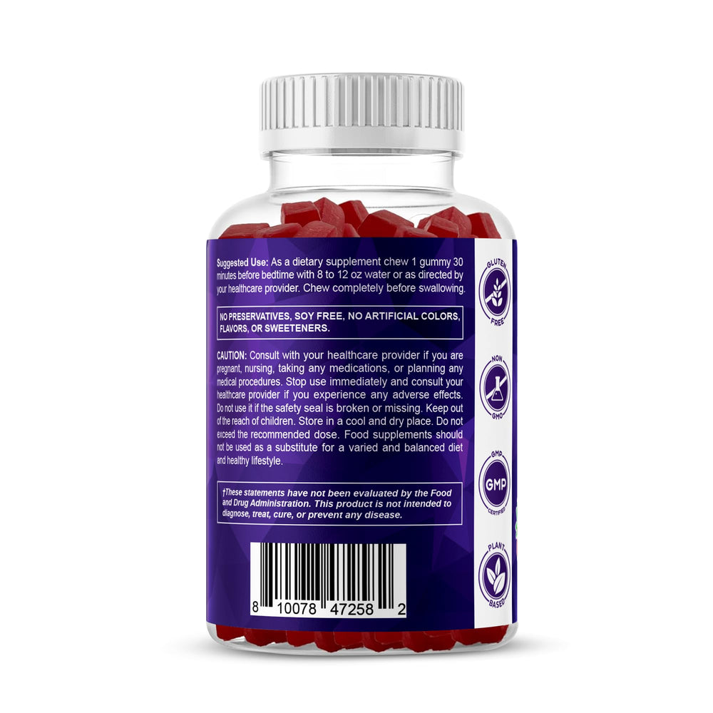 Vitamatic Melatonin Gummies on nightstand ready for bedtime routine