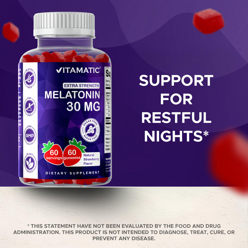 Vitamatic Melatonin Gummies pack of 3 for ongoing sleep support