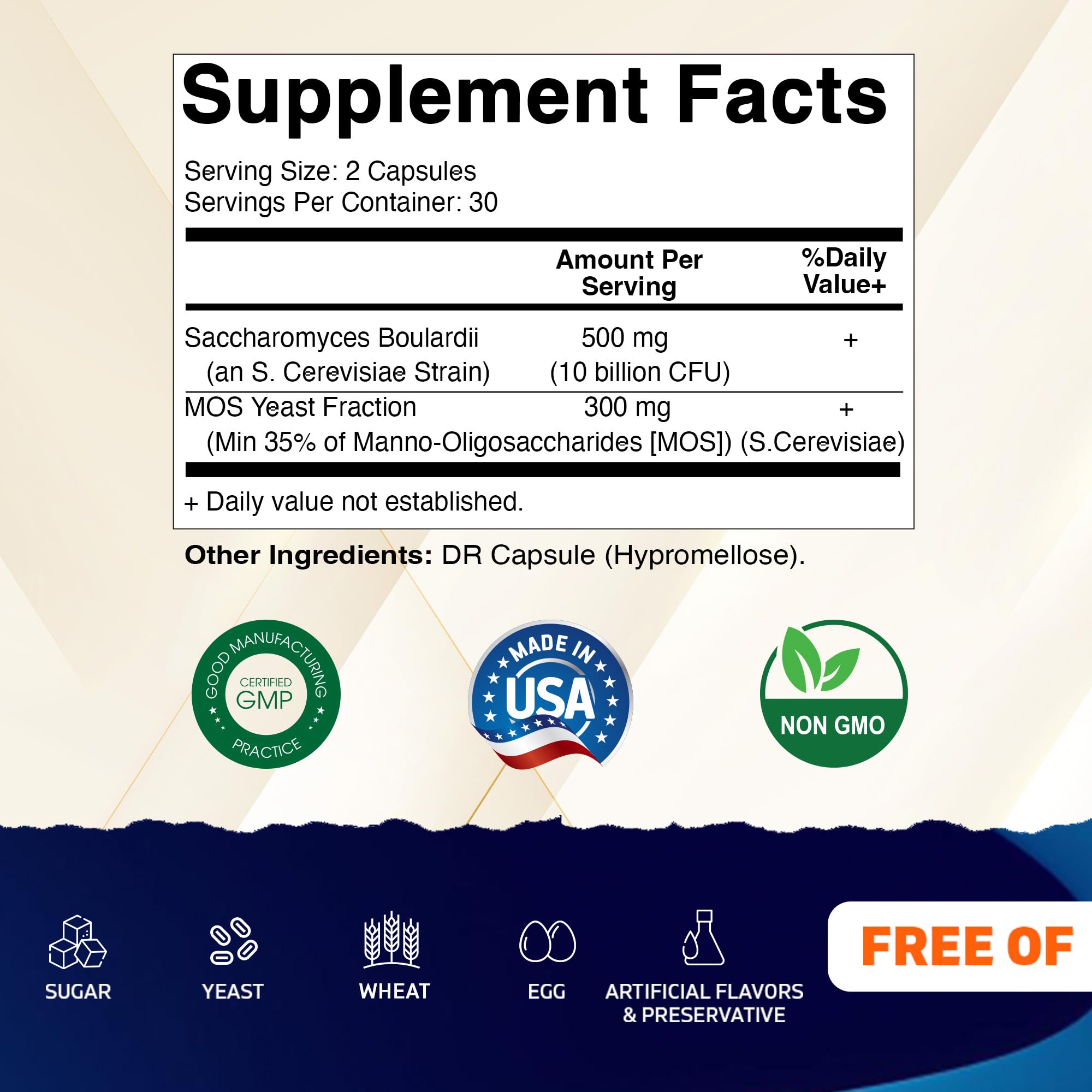 Close-up of Vitamatic probiotic capsules for gut health support.