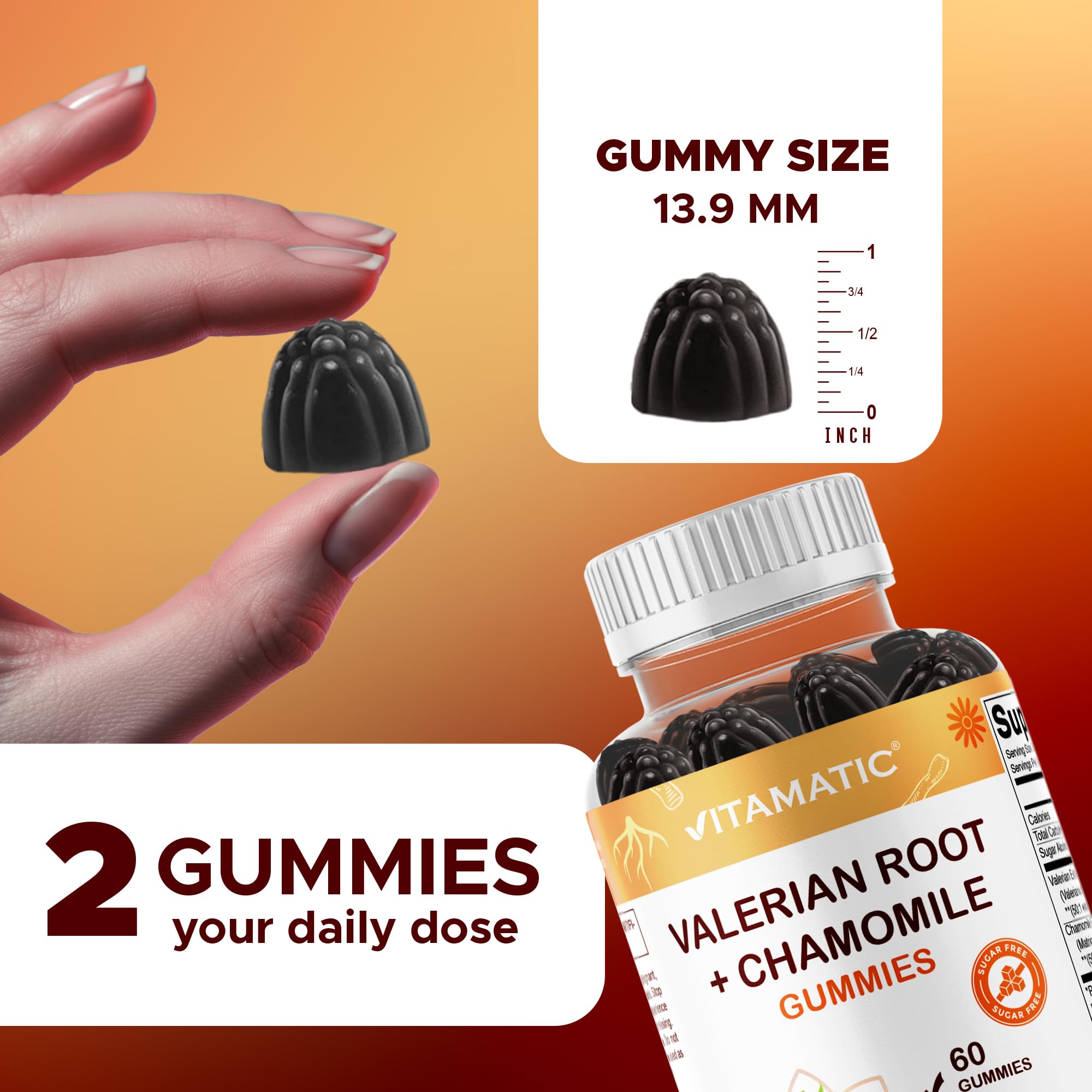 Vitamatic label close-up highlighting the mixed berry flavor and natural ingredients.