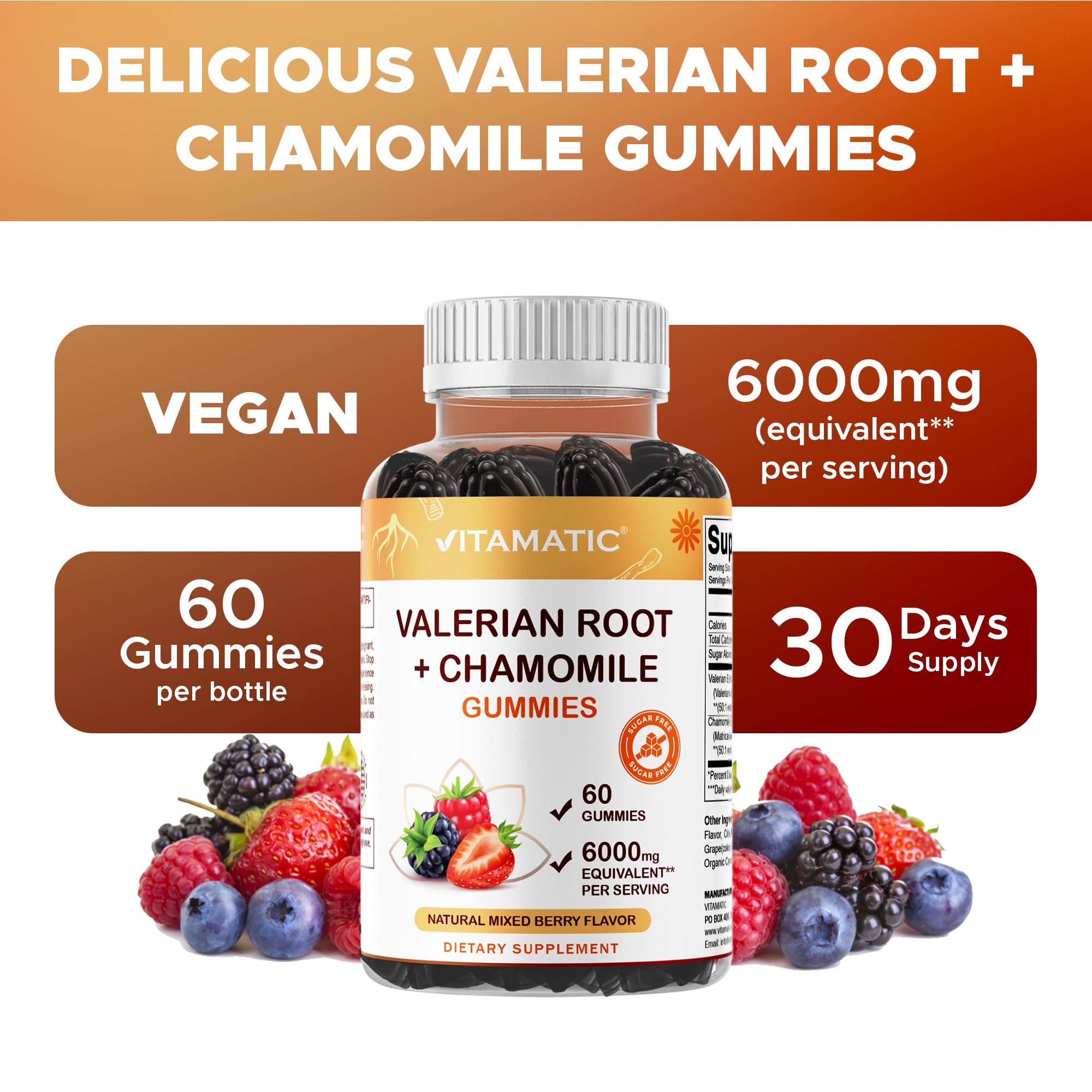 Vitamatic GMP certification seal indicating quality manufacturing in the USA.