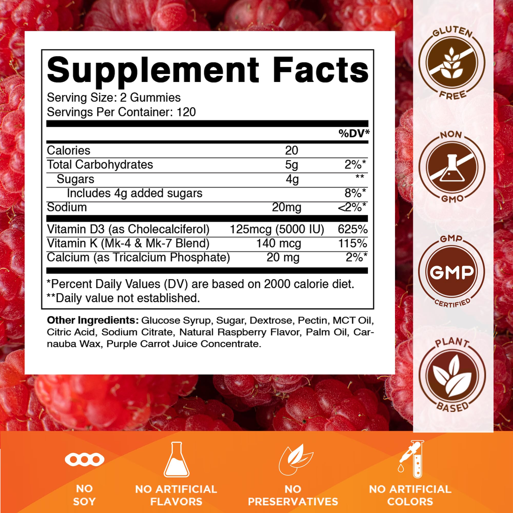 Close-up of Vitamatic gummies bottle showing texture and flavor
