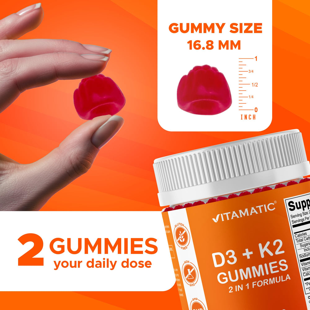 Serving plate of Vitamatic gummies ready for daily use