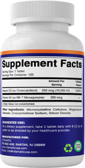 Calcium support focus on Vitamatic D3 K2 packaging.