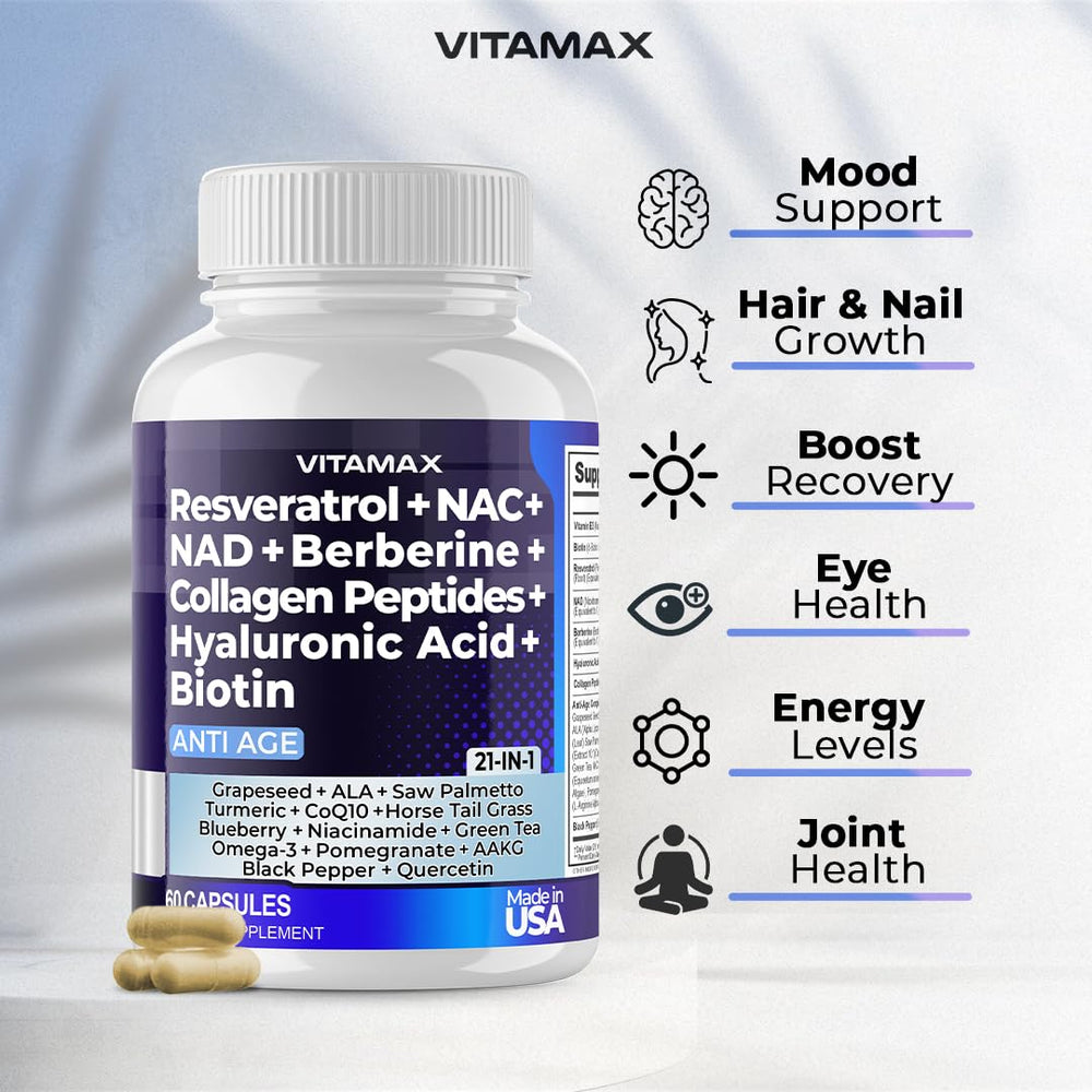 Vitamax blueberry extract close-up highlighting antioxidants for skin health