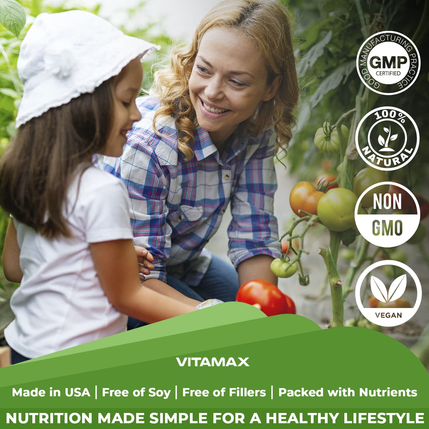 Vitamax made-in-USA seal emphasizing quality and trusted manufacturing