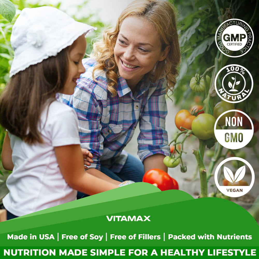 Vitamax made-in-USA seal emphasizing quality and trusted manufacturing