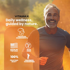 Morning routine scene with Vitamax MycoBoost daily capsule
