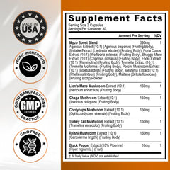 GMP-certified manufacturing stamp on Vitamax MycoBoost label