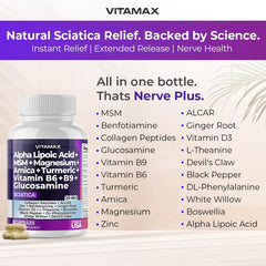 Vitamax Nerve Plus capsules close-up showing soft-coated pills
