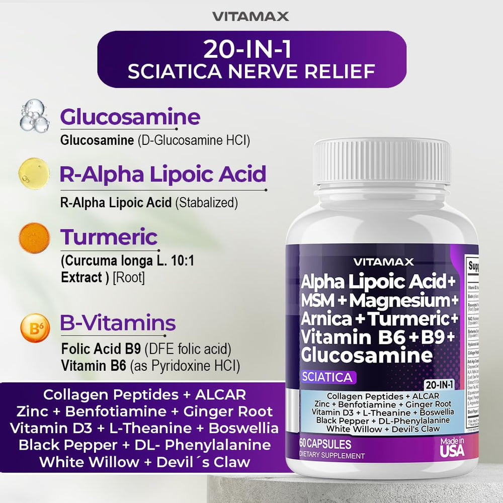 Vitamax Nerve Plus daily routine with capsules and water