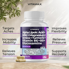 Vitamax Nerve Plus nutrition label highlighted on packaging