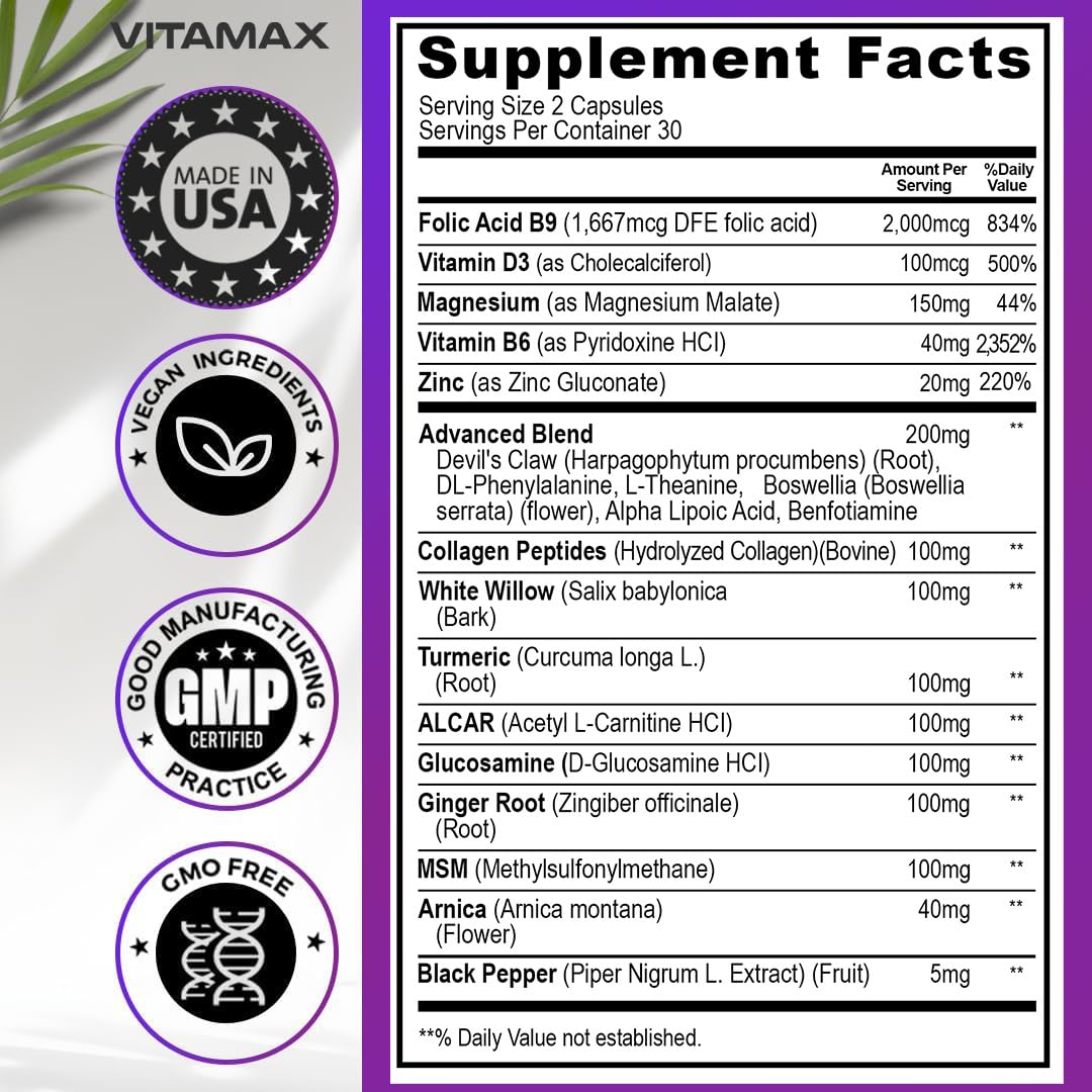 Vitamax Nerve Plus USA-made packaging displayed on shelf