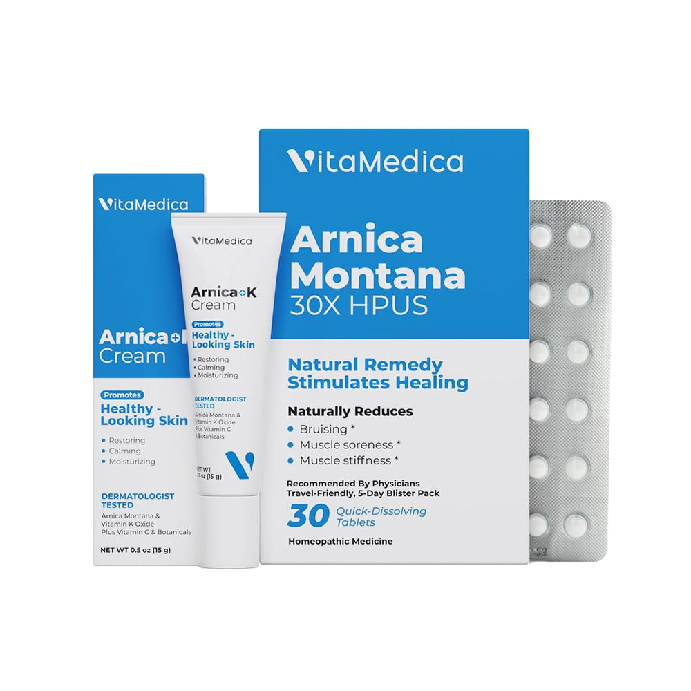 VitaMedica Arnica 30X tablets in blister pack for bruise support