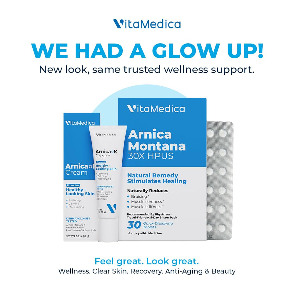 VitaMedica Arnica-K topical cream in jar for soothing bruises