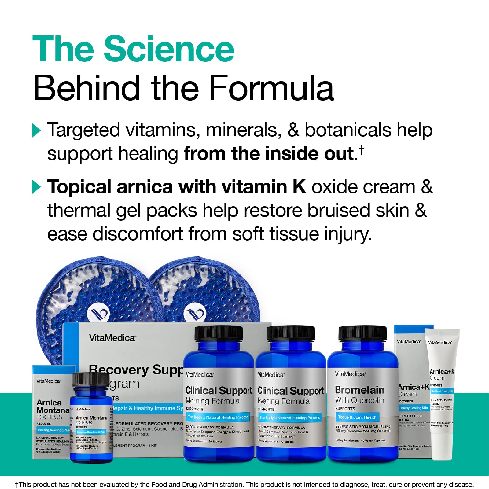 Vitamedica Arnica Montana cream applied to bruised areas for topical care