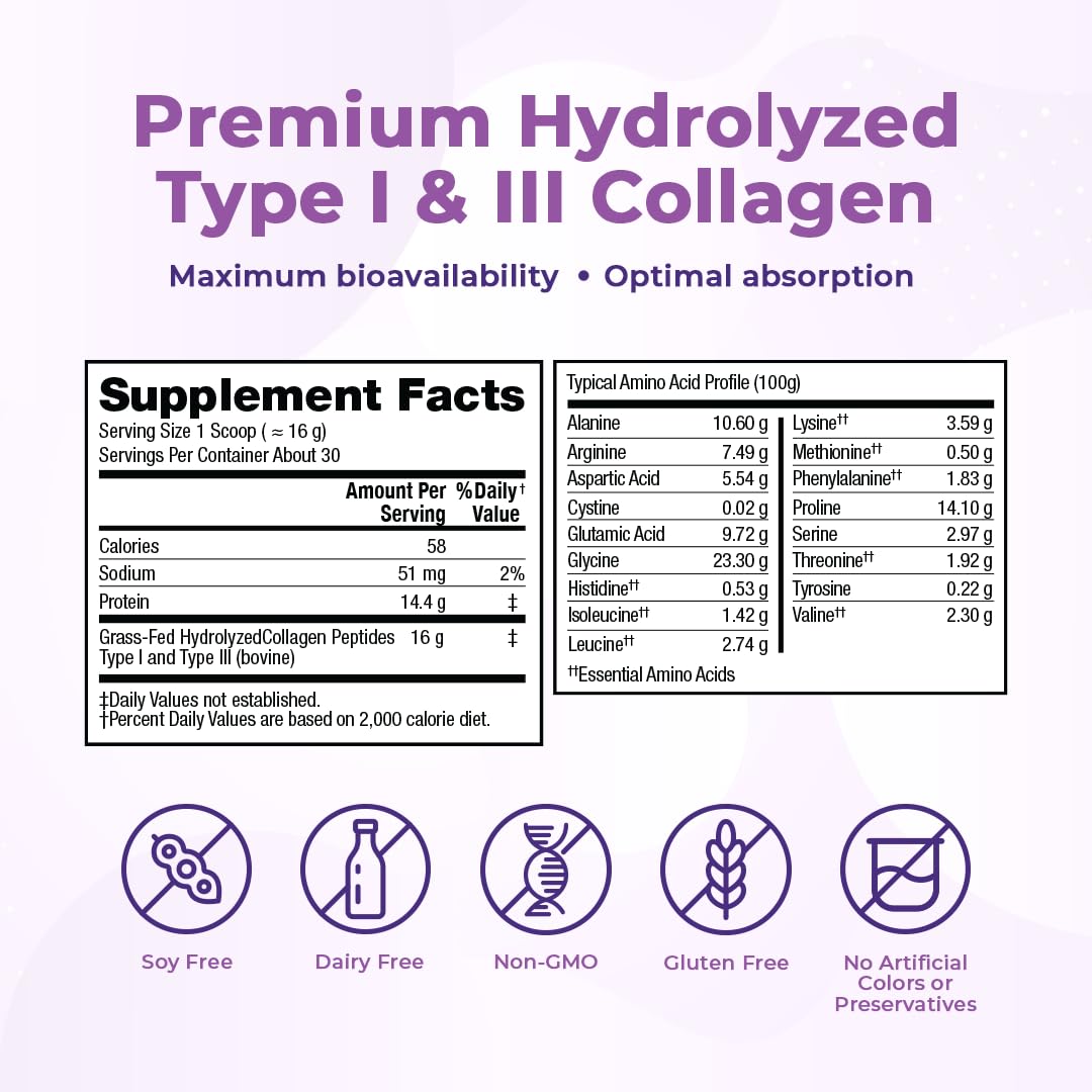 VitaMedica collagen powder dissolves easily into smoothies for convenience.