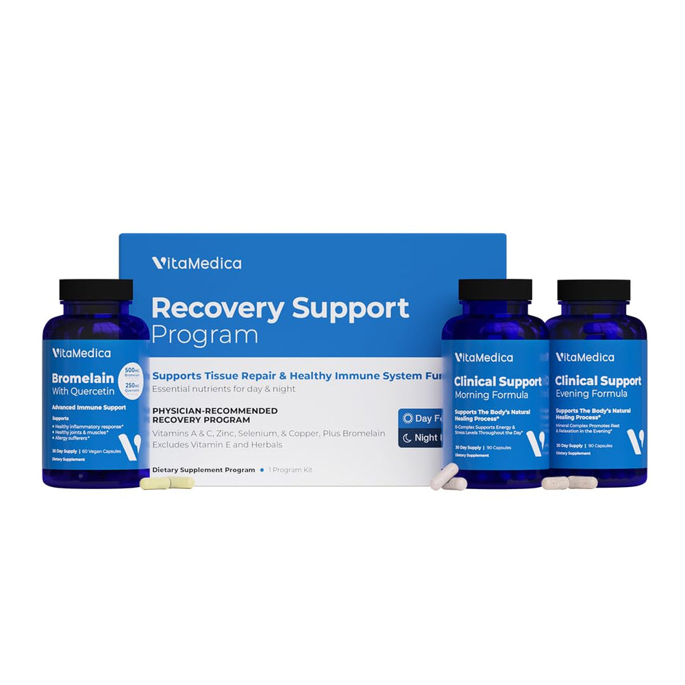 VitaMedica post-surgery recovery bottle for at-home recovery support.
