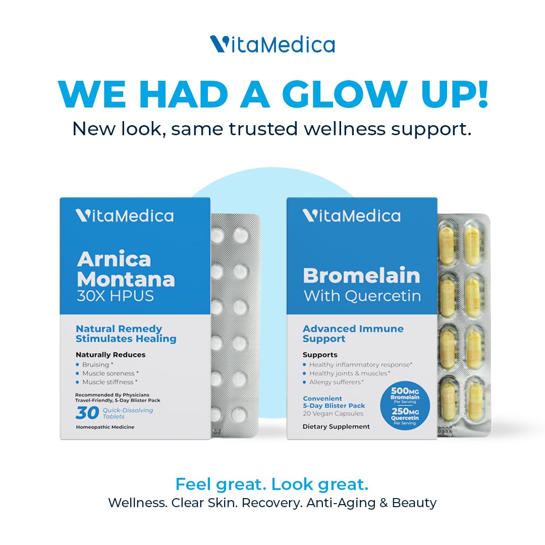 VitaMedica post-surgery recovery bottle with plant-based formula.