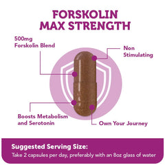 Vitamin Bounty Forskolin pour shot suggests easy daily dosing with water.
