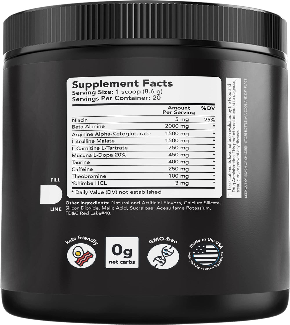 GX7 pre-workout scoop emphasizing precise dosing for consistent performance