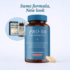 Vitamin Bounty Pro-50 gut health scene highlighting potential immune support