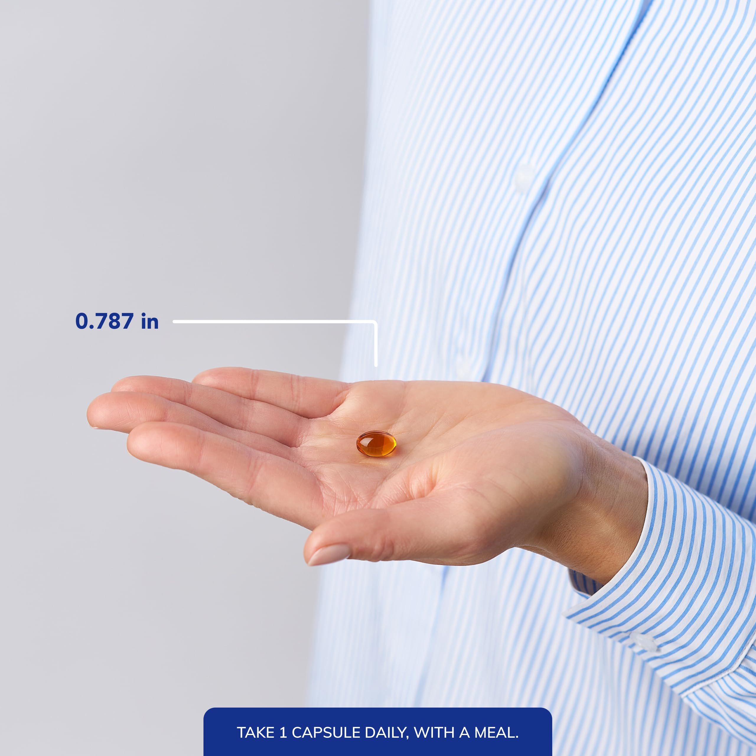 Close-up of softgel texture suggesting premium quality.
