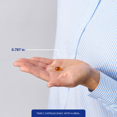 Close-up of softgel texture suggesting premium quality.