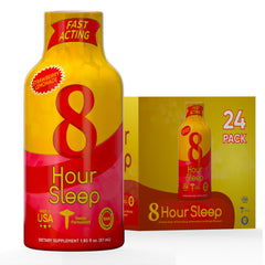 Vitamin Energy 8 Hour Sleep Shot strawberry-lemonade bottle for on-the-go nighttime relaxation