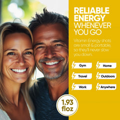 Pouring Vitamin Energy B12 Shot Mango for a quick energy boost