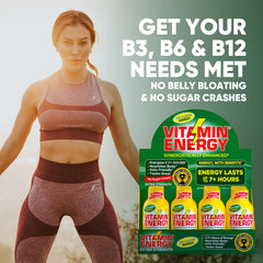 Vitamin Energy B12 shot mango travel case ready for travel workouts
