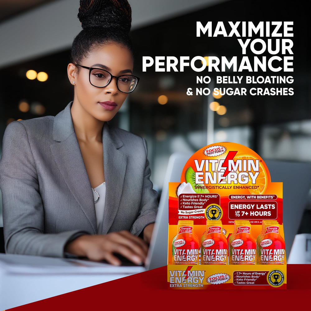 Vitamin Energy Focus+ closeup on BCAAs and natural caffeine