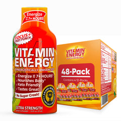 Vitamin Energy Focus+ fruit punch shot front view for a quick focus boost