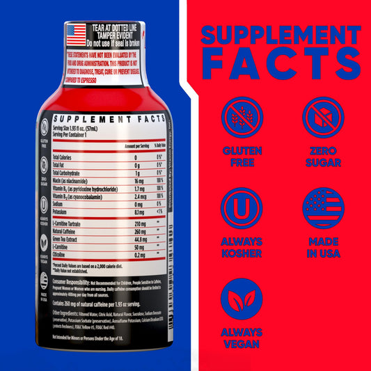 Vitamin Energy Focus+ 48-pack display showing convenient packaging