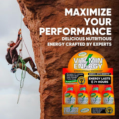 Vitamin Energy Focus+ energy shot glass ready for a daytime boost.