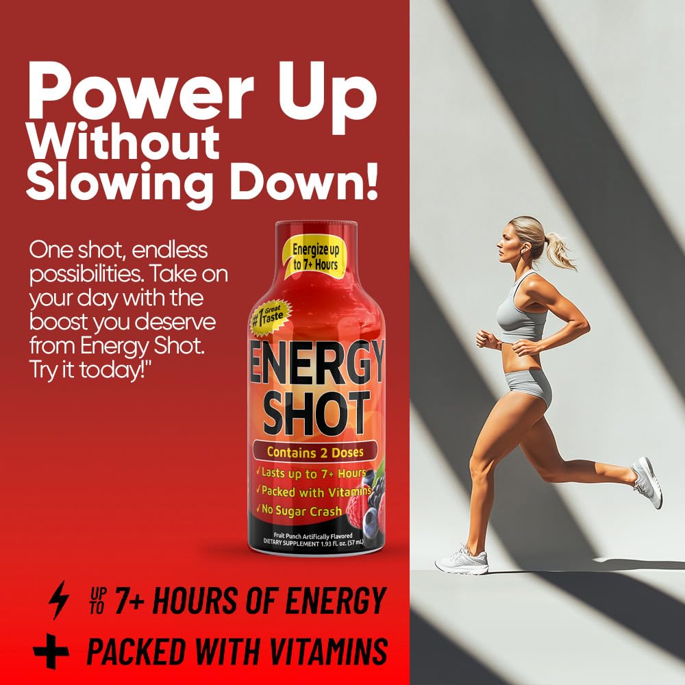 Vitamin Energy Fruit Punch energy shot 48-pack packaging
