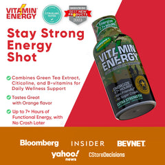 Vitamin Energy Immune+ 260mg caffeine and B-vitamins energize metabolism and focus.