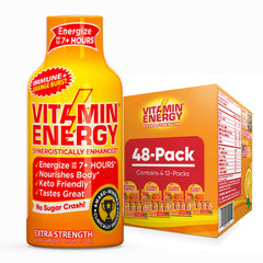 Vitamin Energy Immune+ orange burst shot 48-pack for on-the-go energy and focus