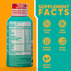Vitamin Energy Immune+ Pineapple Punch bottle close-up emphasizes branding and energy-boosting formula
