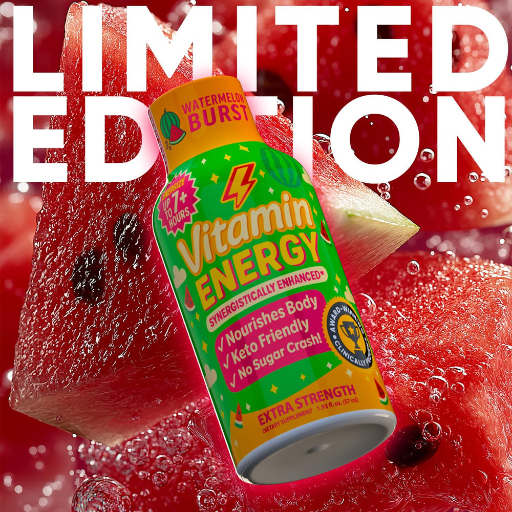 Vitamin Energy Immune+ 24-pack on display with zero sugar and gluten-free promise.