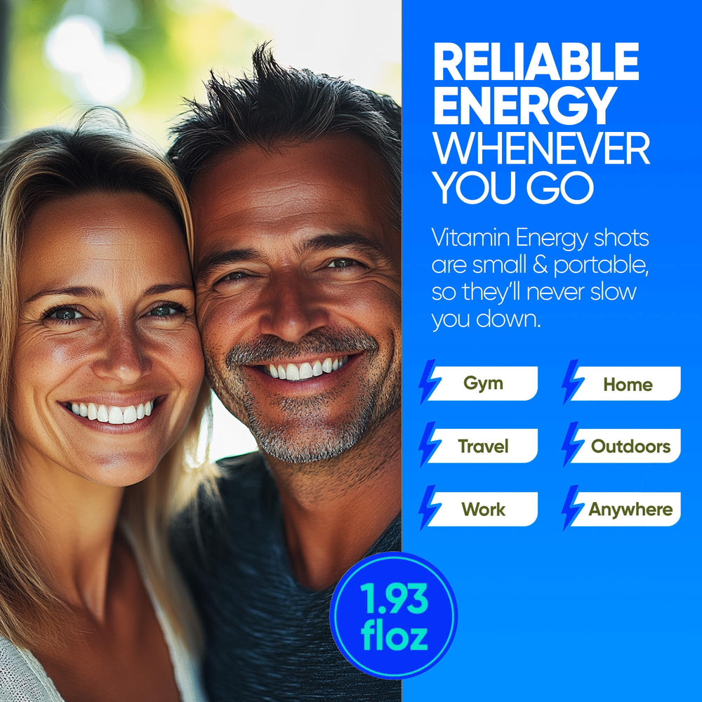 Close-up of label showing 260mg caffeine and B vitamins for energy