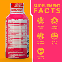Vitamin Energy Immune+ bottle closeup highlights natural caffeine and immune-supporting nutrients