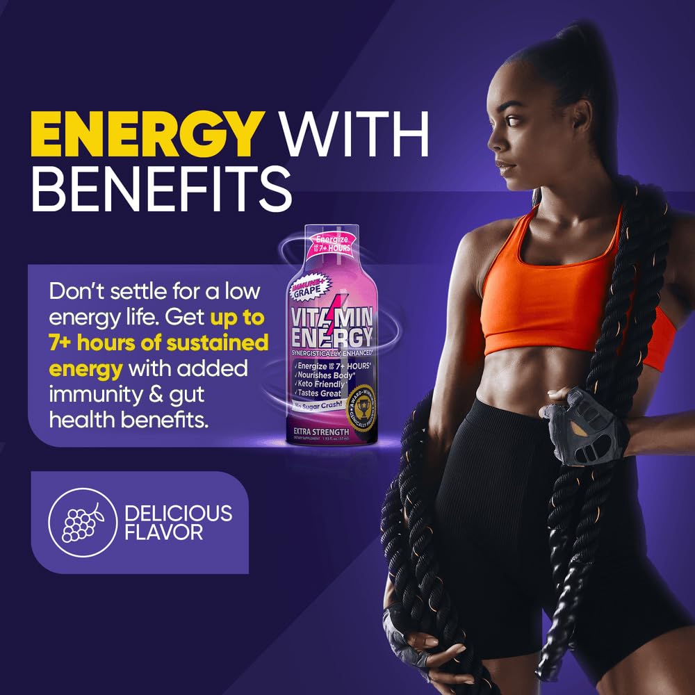 Vitamin Energy ImmunePlus ready-to-drink shot conveys convenient energy.